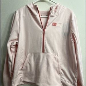 Womens Pink Under Armour Hooded Sweatshirt